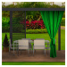 Unikátní výrazně zelené závěsy do zahradních teras a altánků 155 x 240 cm