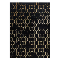 Dywany Łuszczów Kusový koberec Gloss BB407C C72 86 black/gold - 180x270 cm