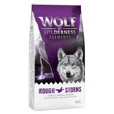 Wolf of Wilderness granule, 12 kg za skvělou cenu - Rough Storms" - kachna