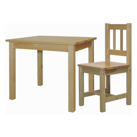 Dětský celodřevěný stůl ANNA — masiv borovice