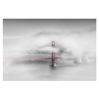 Fotografie Foggy Golden Gate Bridge | colorkey, Melanie Viola, (40 x 26.7 cm)