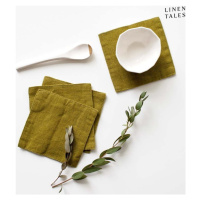 Khaki látkové podtácky v sadě 4 ks – Linen Tales