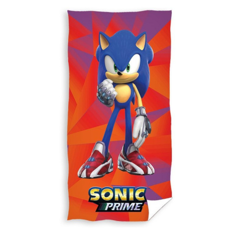 TipTrade Bavlněná froté osuška 70x140 cm - Ježek Sonic Prime