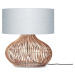 Stolní lampa s textilním stínidlem ve světle šedo-přírodní barvě (výška 60 cm) Kalahari – Good&M