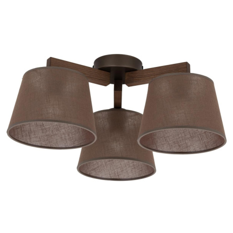 Brilagi - Přisazený lustr LATTE 3xE27/60W/230V borovice/hnědá 11570