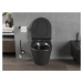 Závěsný WC set MEXEN RICO 36,5 cm s prkénkem černý