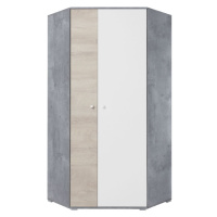 Meblar Šatní skříň SIGMA SI2 L/P Barva: beton/bílá/dub