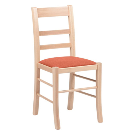 Jídelní čalouněná židle FURLA — masiv, látka, více barev, nosnost 155 kg Buk Lux 10 Terracotta
