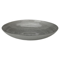 Designová skleněná mísa v metalické šedé 40 cm