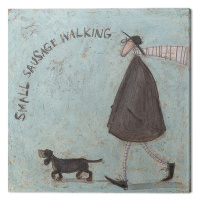 Obraz na plátně Sam Toft - Small Sausage Walking, 2 cm - 30×30 cm