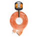 Solight prodlužovací kabel - spojka, 1 zásuvka, oranžová, 7m PS15O