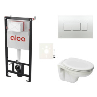 Cenově zvýhodněný závěsný WC set Alca do lehkých stěn / předstěnová montáž+ WC S-Line S-line Pro