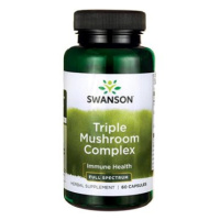Swanson Swanson, Triple Mushroom Complex (Maitake, Reishi, Shiitake), 60 kapslí