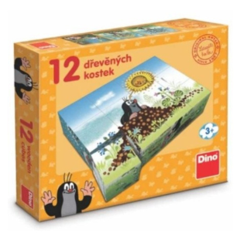 Krtkův rok - Dřevěné kostky 12 ks Dino Toys s.r.o.