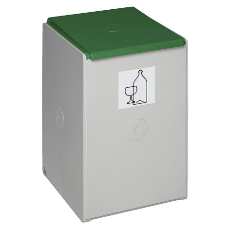 VAR Plastová nádoba na tříděný odpad, samostatná nádoba o objemu 60 l, zelená