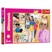 Třpytivé puzzle Barbie