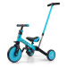MILLY MALLY - Dětská tříkolka 4v1 Optimus Plus s vodící tyčí blue