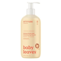 Dětské tělové mýdlo a šampon (2v1) s vůní hruškové šťávy Attitude Baby leaves 473ml