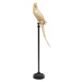 KARE Design Socha Papoušek na bidýlku Zlatý 116cm