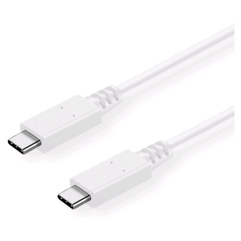 Kabel C-TECH CB-USB32-10W USB 3.2, Type-C (CM/CM), PD 100W, 20Gbps, 1m, bílý