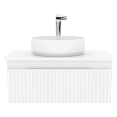 Koupelnová skříňka s umyvadlem a baterií SAT Evolution 98x30x44,8 cm bílá mat SATEVO100WMDBUB SA