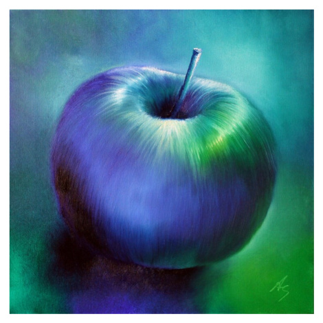 Ilustrace Blue apple, Annette Schmucker, (40 x 40 cm)