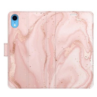 iSaprio flip pouzdro RoseGold Marble pro iPhone XR