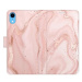 iSaprio flip pouzdro RoseGold Marble pro iPhone XR