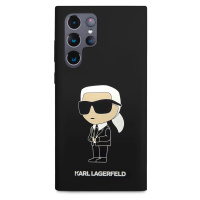 Zadní kryt Karl Lagerfeld Liquid Silicone Ikonik NFT pro Samsung Galaxy S24 Ultra, black