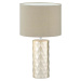 Béžová stolní lampa s textilním stínidlem (výška 43 cm) Abo – Fischer & Honsel