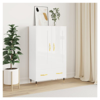 vidaXL Skříň highboard lesklá bílá 69,5 x 31 x 115 cm kompozitní dřevo