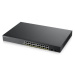 Zyxel GS1900-24HP v2 26-port Gigabit Web Smart PoE Switch, 24x gigabit RJ45, 2x SFP, PoE budget 