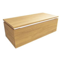 Koupelnová skříňka s krycí deskou SAT Feel 100x30x46 cm medový dub mat SATFEEL100DMDBEZ