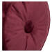 Sametový polštářek ve tvaru válce ve vínové barvě