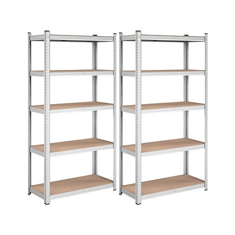 Songmics Regál Plutar 180 cm, hnědá, 2 ks