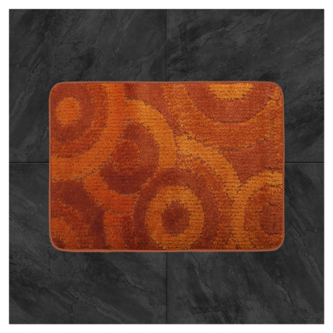 Top textil Koupelnová předložka Comfort  50x80cm - oranžové kruhy