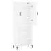 vidaXL Skříň highboard bílá 69,5 x 34 x 180 cm kompozitní dřevo