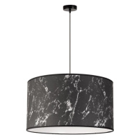 - Lustr na lanku MARBLE 1xE27/40W/230V pr. 45 cm černá/bílá