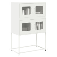 vidaXL Skříň highboard bílá 68x39x107 cm ocel