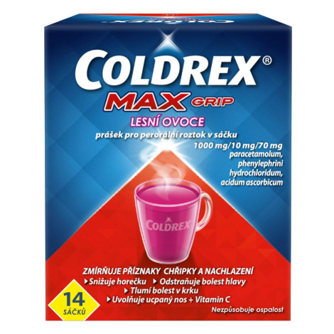 Coldrex MaxGrip Lesní ovoce 14 sáčků