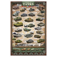 Plakát, Obraz - History of Tanks, 61 × 91.5 cm