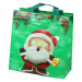 mamido Dárková taška s motivem Santa Claus 23cm x 21,5cm x 11cm zelená