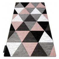 Dywany Lusczow Kusový koberec ALTER Rino trojúhelníky růžový