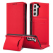 Magnet Card Case elegantní knížkové pouzdro s venkovní kapsou na Samsung Galaxy S22 PLUS 5G Red