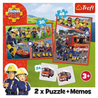 Trefl Puzzle Požárník Sam / 30+48 dílků+pexeso, 1.  vydání