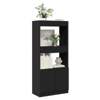 vidaXL Skříň highboard černá 63 x 33 x 140 cm kompozitní dřevo