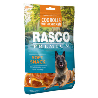 Pochoutka Rasco Premium tresčí rolky obalené kuřecím masem 80g