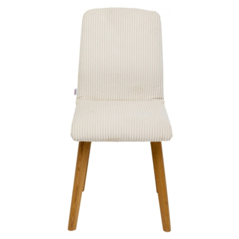 KARE Design Čalouněná jídelní židle Lara Cord Creme