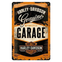 Plechová cedule Harley-Davidson - Garage, (20 x 30 cm)