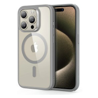 ESR Classic Hybrid Case (HaloLock), Compatible with iPhone 15 Pro Max, Clear Grey